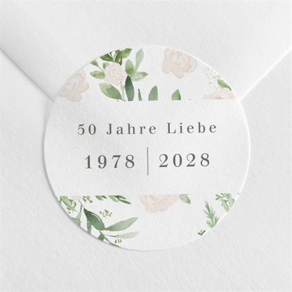 Aufkleber Hochzeitsjubiläum Rosenblätter ref.N3602162