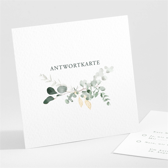Antwortkarte Hochzeit Eukalyptusblätter ref.N301519