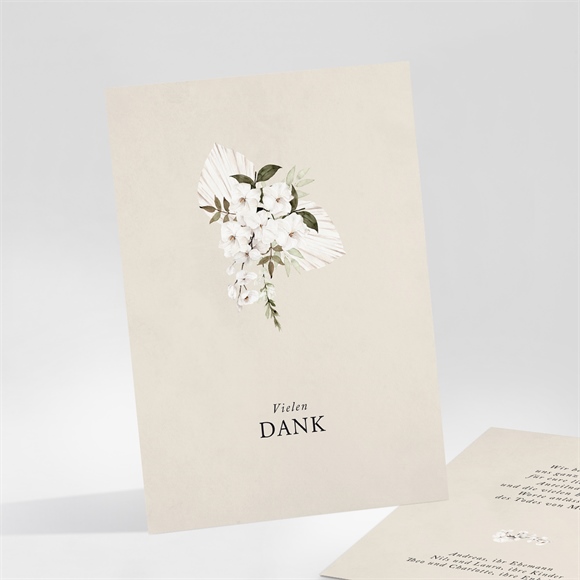 Trauerdanksagung Weißer Strauß ref.N251136