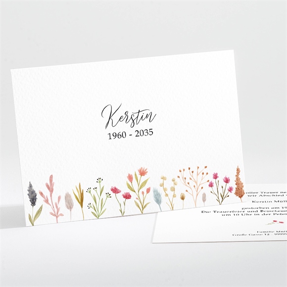 Trauerkarte Zarte Blumen ref.N111351