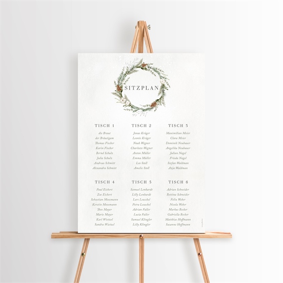 Sitzplan Hochzeit Hochzeit im Winter ref.N260293