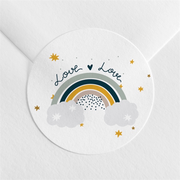 Sticker Geburt Regenbogen ref.N3602278