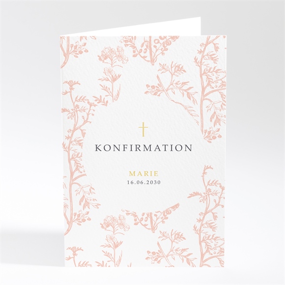 Menükarte Konfirmation Zarte Pflanzenmalerei ref.N401920