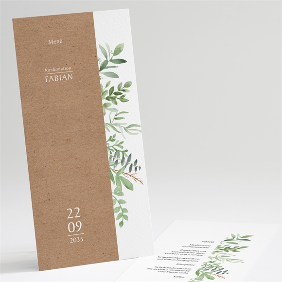 Menükarte Konfirmation Kraftpapier ref.N221375