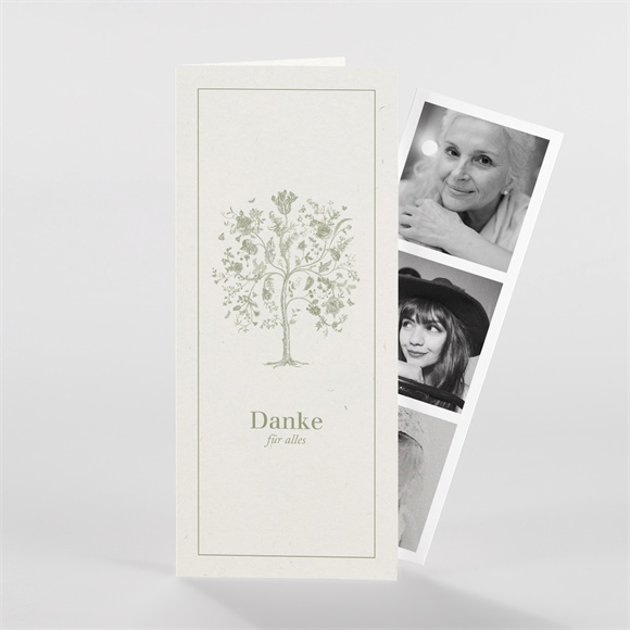 Trauerdanksagung baum des lebens - fotostreifen