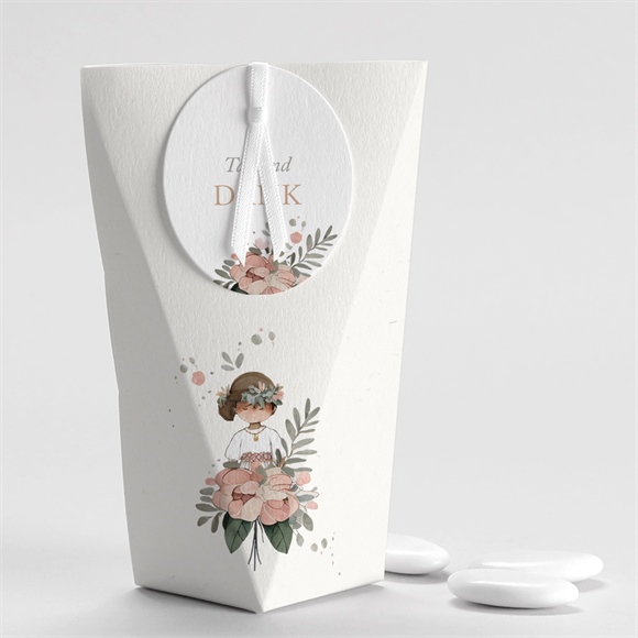 Geschenkbox Kommunion Blumenfest - Schachtel ref.N520355