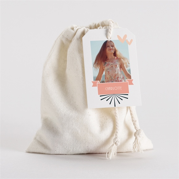 Geschenkbeutel Konfirmation Fotoautomat rosa ref.N2911089