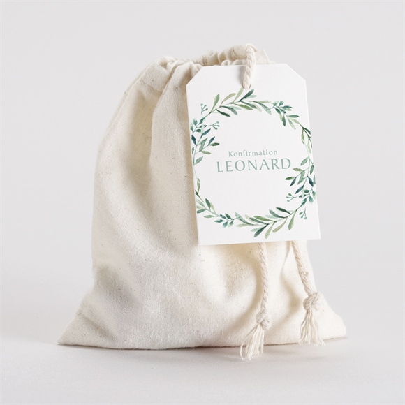 Geschenkbeutel Konfirmation Vergoldeter Blumenkranz ref.N2911091