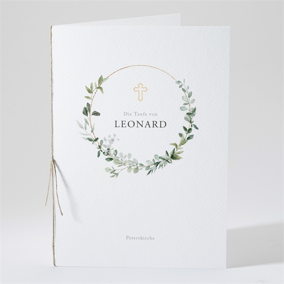 Kirchenheft Taufe Eukalyptuskranz ref.N491430