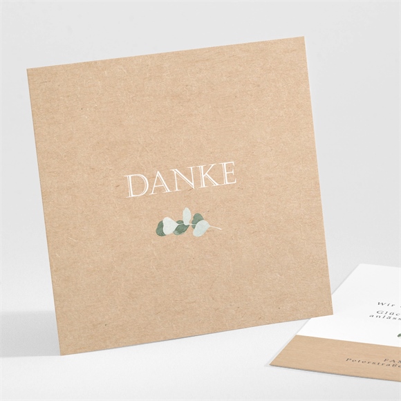 Dankeskarte Konfirmation Goldkranz und Kraftpapier ref.N301649