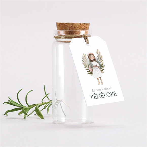 Glasfläschchen mit Korken Kommunion Engelchen ref.N291812