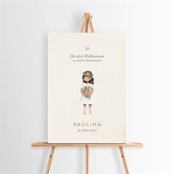 Willkommensschild Kommunion Blumenmädchen ref.N260271