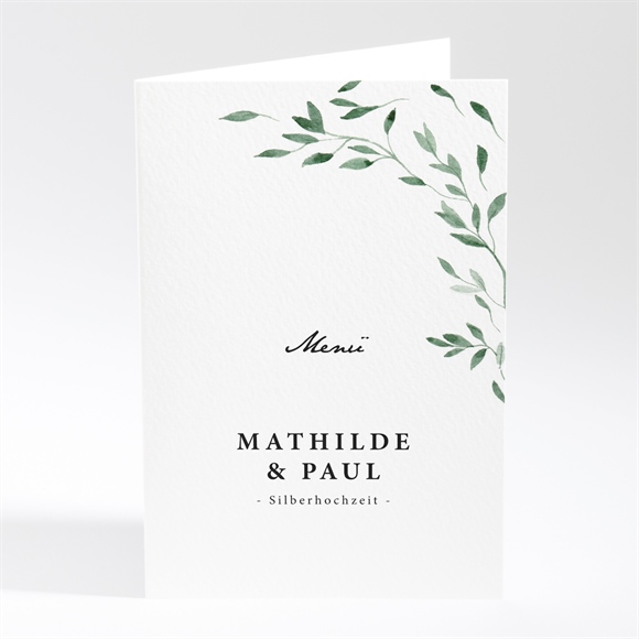 Menükarten Hochzeitsjubiläum Florale Zartheit - 25 Jahre ref.N401820