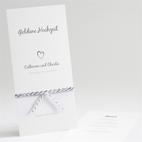 Menükarten Hochzeitsjubiläum Goldenes Herz ref.N221342