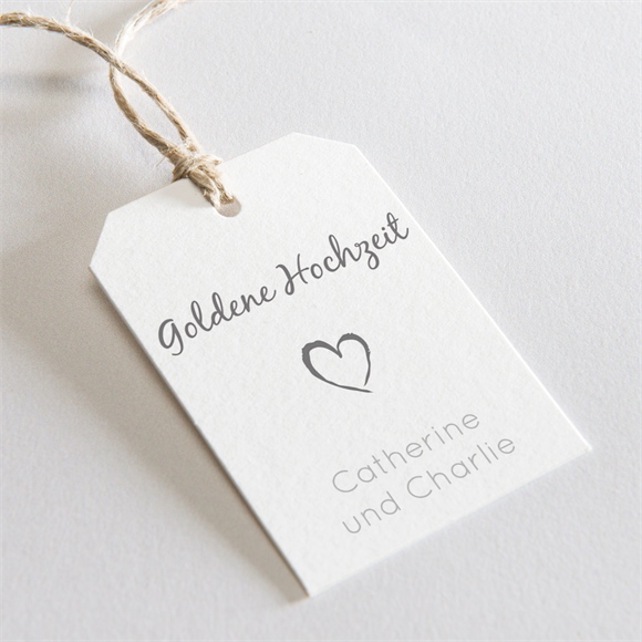 Geschenkanhänger Hochzeitsjubiläum Goldenes Herz ref.N291920