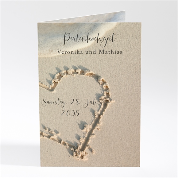 Menükarten Hochzeitsjubiläum Spuren im Sand ref.N401912