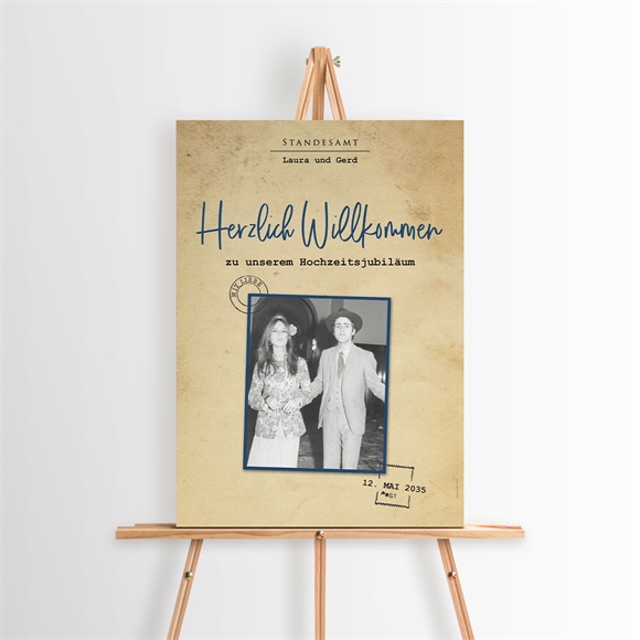 Willkommensschild Hochzeitsjubiläum Telegramm zum Jubiläum ref.N260382