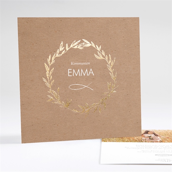 Einladung Kommunion Blattgold der Seele ref.N351623