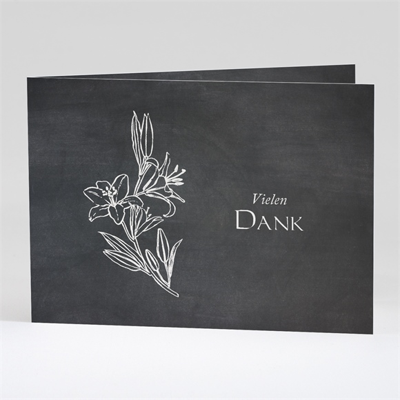 Trauerdanksagung Lilien - Klappkarte ref.N42172