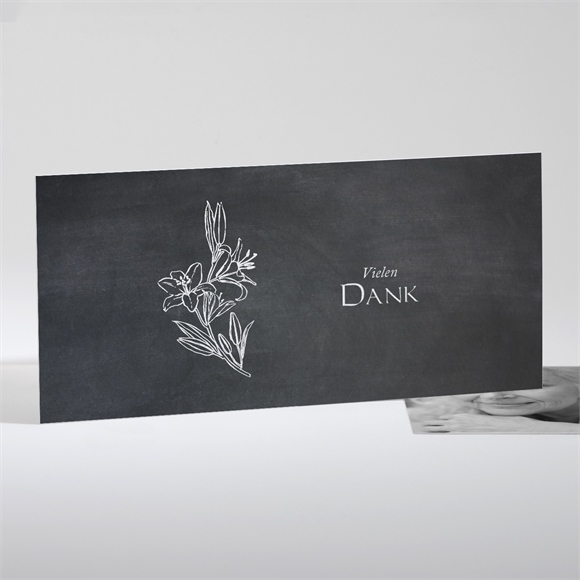 Trauerdanksagung Lilien - Querformat ref.N131162