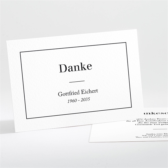 Trauerdanksagung klassisch - querformat