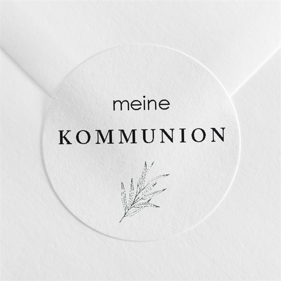 Aufkleber Kommunion Blätterzeichnung ref.N360533