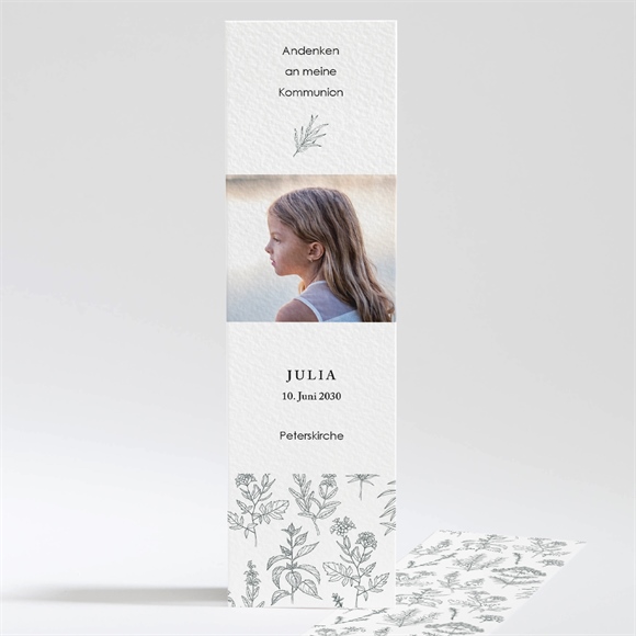 Andenken Kommunion Blätterzeichnung ref.N201243