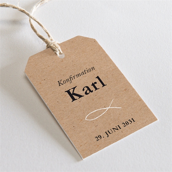 Geschenkanhänger Konfirmation Elegante Schlichtheit ref.N2911111