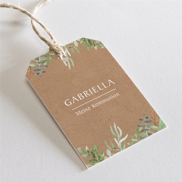 Geschenkanhänger Kommunion Floraler Fotorahmen ref.N2911114