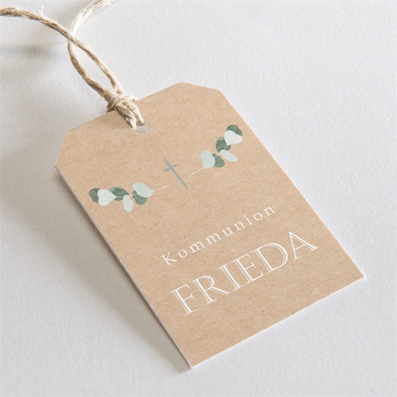 Geschenkanhänger Kommunion Goldener Blätterkranz ref.N2911116