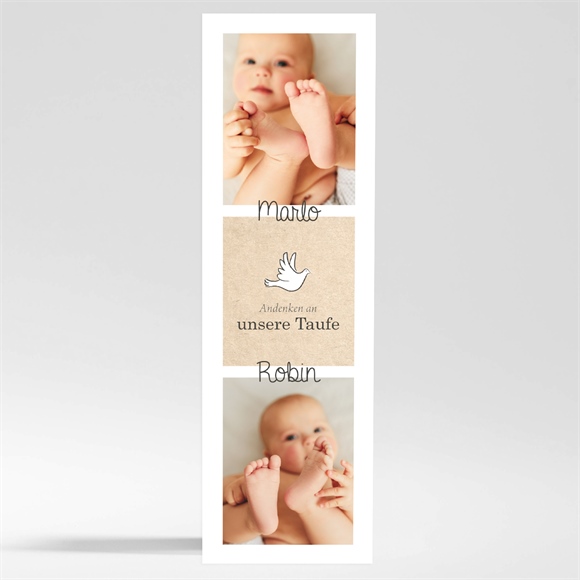 Andenken Taufe Zwillingsillustration - Magnet ref.N200572