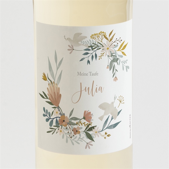 Flaschenetikett Taufe Sanfte Poesie ref.N3002204