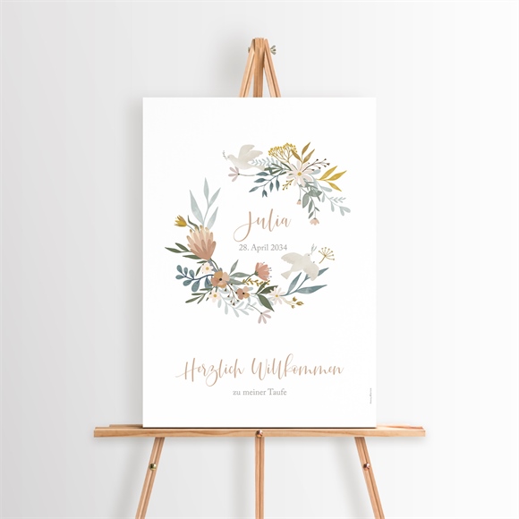 Willkommensschild Taufe Sanfte Poesie ref.N260504