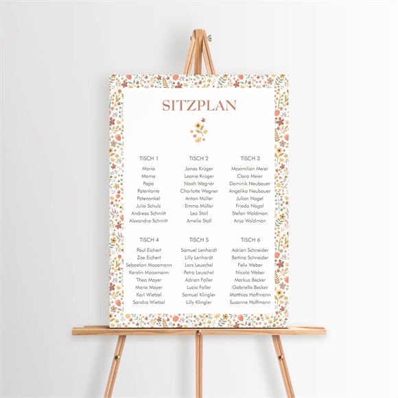 Sitzplan Taufe Blumenmosaik ref.N260507