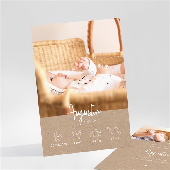 Geburtskarte Moderne Piktogramme ref.N251131