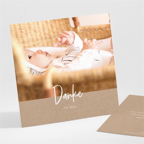 Dankeskarte Geburt Moderne Piktogramme ref.N301630