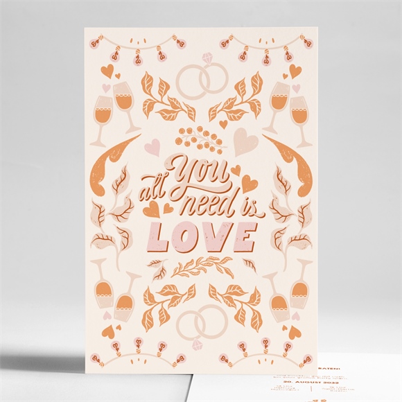 Hochzeitseinladung Hippie ref.N241286