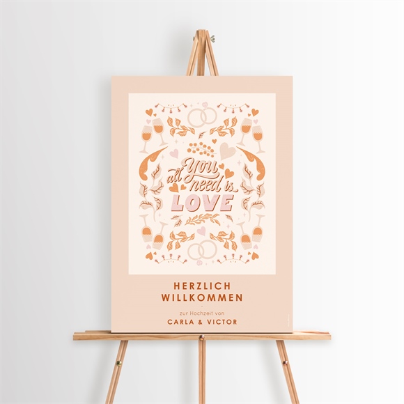 Willkommensschild Hochzeit Hippie ref.N260521