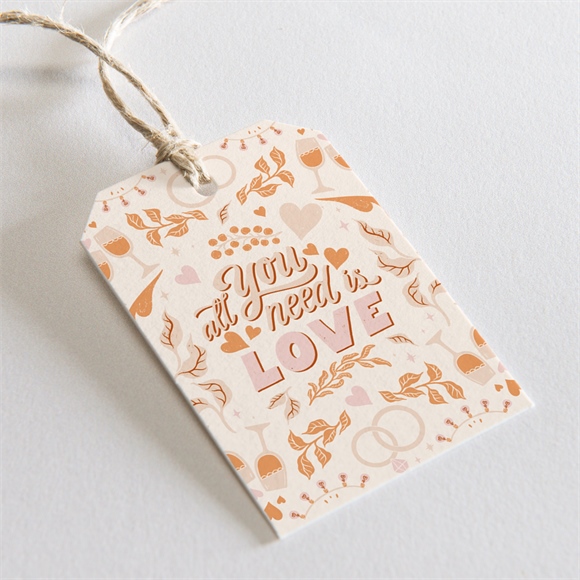 Geschenkanhänger Hochzeit hippie