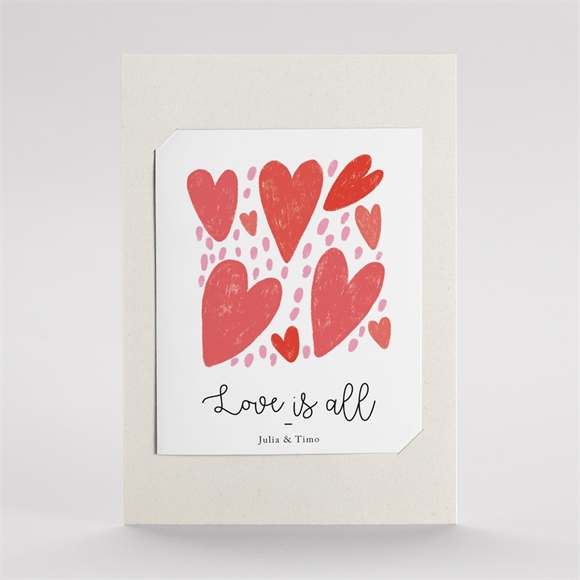 Hochzeitseinladung Herzen - DUO ref.N23142