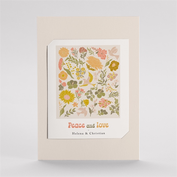 Hochzeitseinladung Peace and Love - DUO ref.N23138