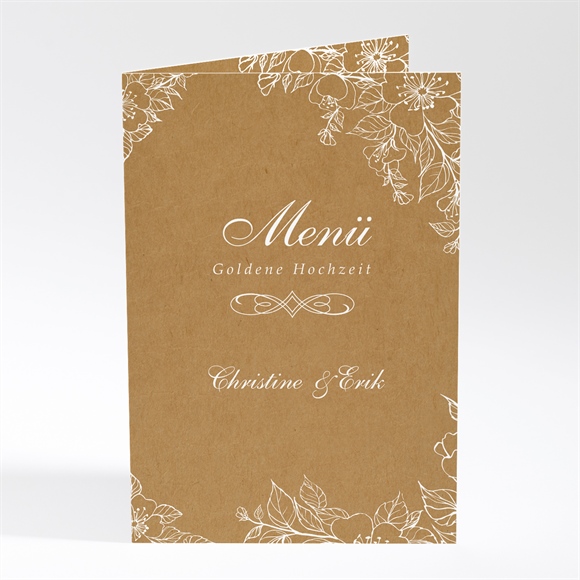 Menükarten Hochzeitsjubiläum Geteilte Freude ref.N401913