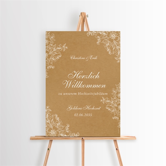 Willkommensschild Hochzeitsjubiläum Geteilte Freude ref.N260397