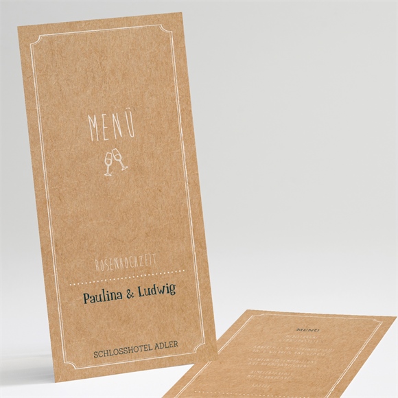 Menükarten Hochzeitsjubiläum Vintage-Freude ref.N221344