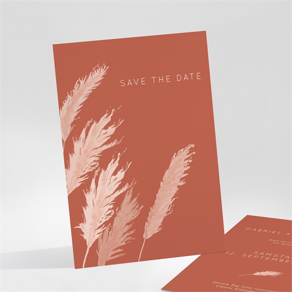 Save the Date Karte Pampasgras ref.N25137
