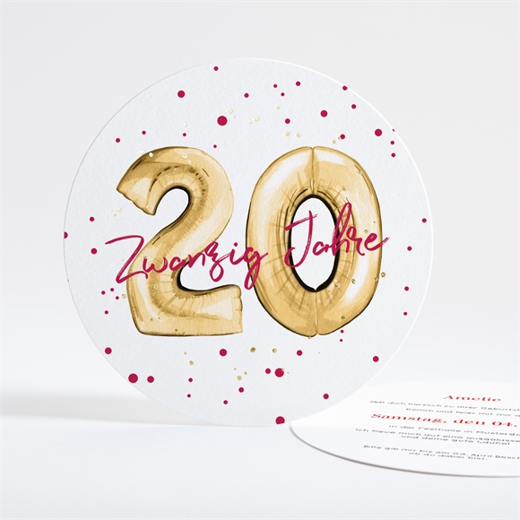 Geburtstagseinladung Luftballons 20 Jahre ref.N321283