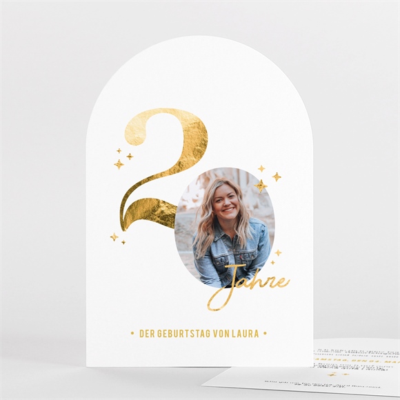 Geburtstagseinladung Glitzer 20 Jahre ref.N27188