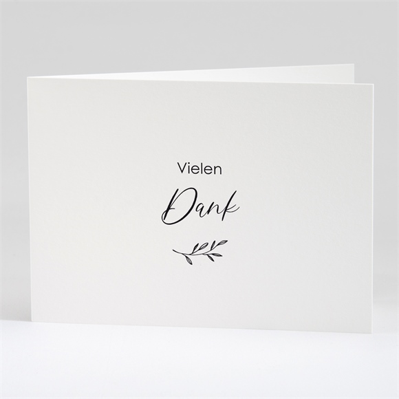 Trauerdanksagung Schwarz und weiß - Klappkarte ref.N42175