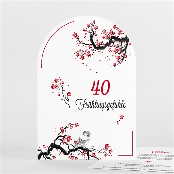 Geburtstagseinladung 40 Frühlingsgefühle ref.N27187