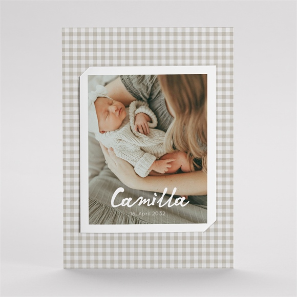 Geburtskarte Karomuster - DUO ref.N231112